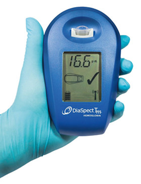 DiaSpect Tm – a robust hand-held analyzer delivering immediate hemoglobin results