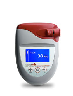 The UltraCrit is the first and only hematocrit/hemoglobin device to use ultrasound technology 